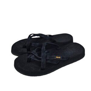 Teva Womens Flip Flop Sandals, Strappy, Black, Basic, Casual, Size 6